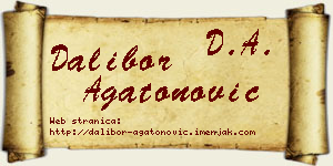 Dalibor Agatonović vizit kartica